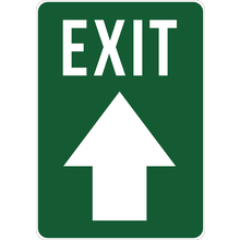 PRINTED ALUMINUM A3 SIGN - Exit with Arrow Sign
