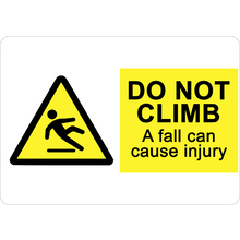 PRINTED ALUMINUM A2 SIGN - Do Not Climb Sign