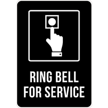 PRINTED ALUMINUM A5 SIGN - Ring Bell For Service Sign