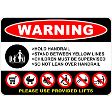 PRINTED ALUMINUM A3 SIGN - Please Use Lifts Provided Sign