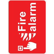 PRINTED ALUMINUM A4 SIGN - Fire Alarm Sign