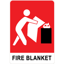 PRINTED ALUMINUM A3 SIGN - Fire Blanket Sign