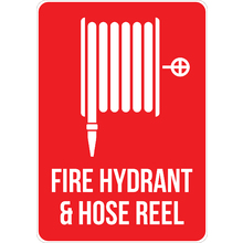 PRINTED ALUMINUM A2 SIGN - Fire Hydrant _ Hose Reel Sign