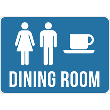 PRINTED ALUMINUM A4 SIGN - Dining Room Sign