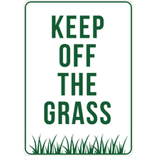 PRINTED ALUMINUM A5 SIGN - Keep Off Grass Sign