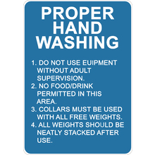PRINTED ALUMINUM A2 SIGN - Proper Hand Washing Sign