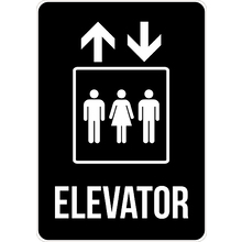 PRINTED ALUMINUM A5 SIGN - Elevator Sign