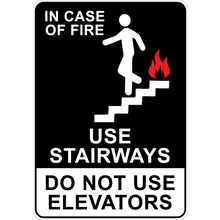 PRINTED ALUMINUM A2 SIGN - Use Stairways Than Elevators Sign