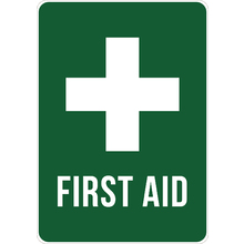 PRINTED ALUMINUM A3 SIGN - First Aid Sign