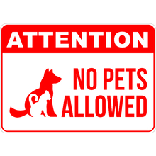 PRINTED ALUMINUM A2 SIGN - No Pet Allowed Sign