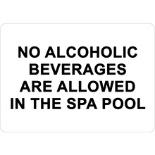 PRINTED ALUMINUM A2 SIGN - No Alcohol Are Allowed In The Premises Sign