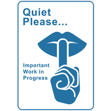 PRINTED ALUMINUM A3 SIGN - Important Work In Progress Sign