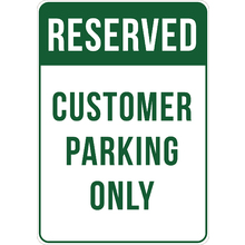 PRINTED ALUMINUM A5 SIGN - Customer Parking Only Sign