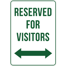 PRINTED ALUMINUM A2 SIGN - Reserved For Visitors Sign
