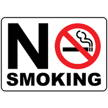 PRINTED ALUMINUM A2 SIGN - No Smoking Sign