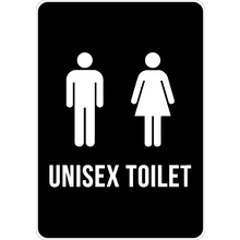 PRINTED ALUMINUM A2 SIGN - Unisex Toilet Sign