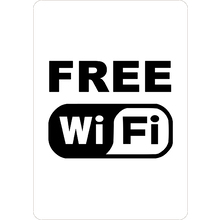 PRINTED ALUMINUM A4 SIGN - Free WI FI Sign