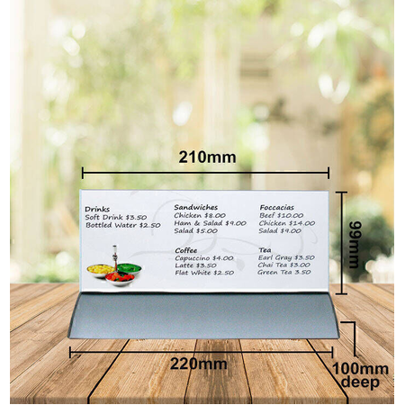 DL Landscape Aluminium Menu Sign Holders