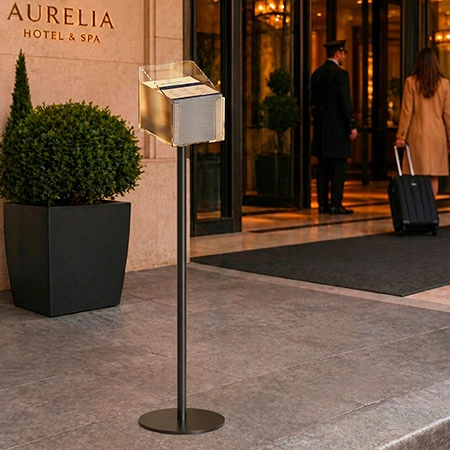 Tall Black Promo Holder Stand