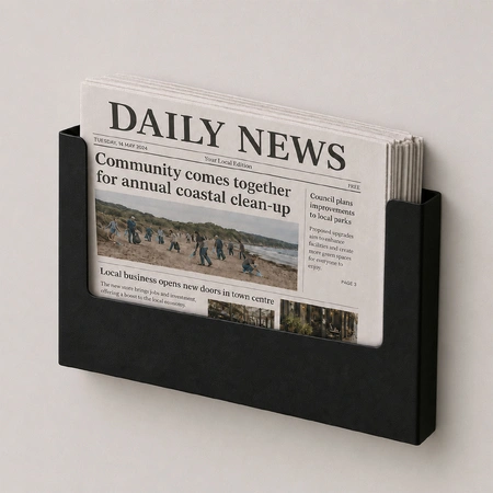 A3 Landscape Black Steel Brochure Holder