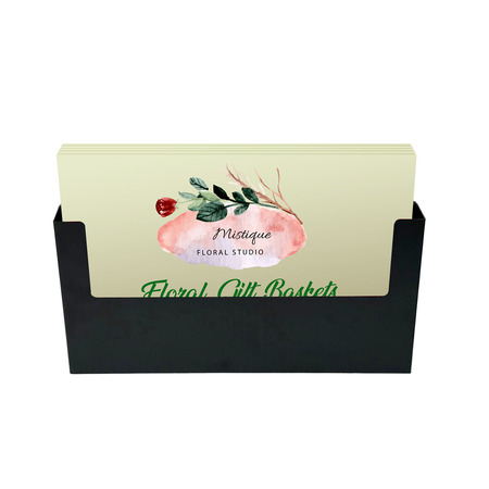 A4 Landscape Black Steel Brochure Holder