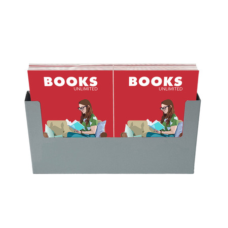 Silver Steel 2 x A5 Brochure Holder