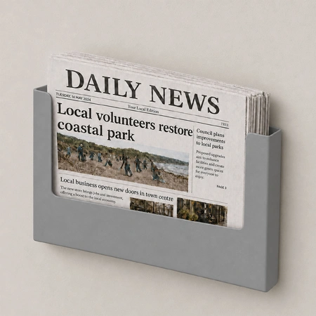 A3 Silver Steel Brochure Holder Landscape