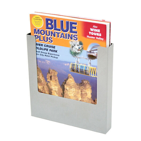 A4 Silver Steel Brochure Holder