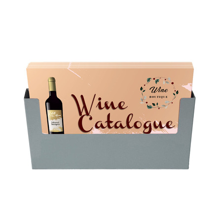 A4 Landscape Silver Steel Brochure Holder