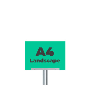 A4 Landscape Silver Euro Sign for Carousel