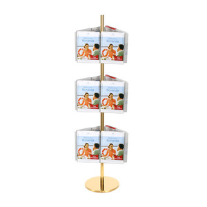 Gold  Carousel Holds 18 A4