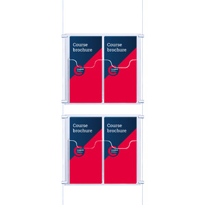Cable Brochure System 1 Column with 4 DL Brochure Holders