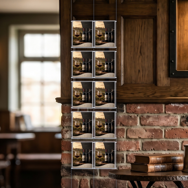 Cable Brochure System 2 Column with 10 A4 Brochure Holders