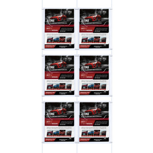 Cable Brochure System 2 Column with 6 A4 Brochure Holders