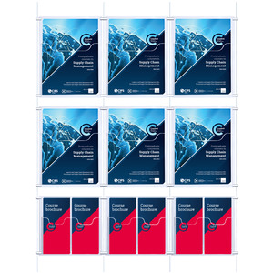 Cable Brochure System 3 Column with 3 A4 & 12 DL Brochure Holders