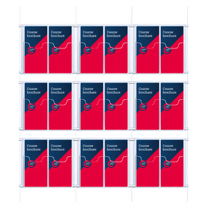 Cable Brochure System 3 Column with 18 DL Brochure Holders