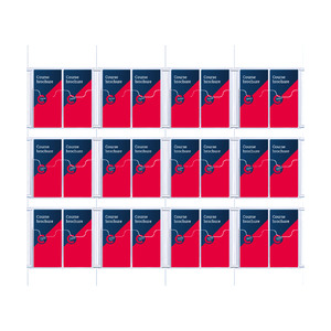 Cable Brochure System 4 Column with 24 DL Brochure Holders