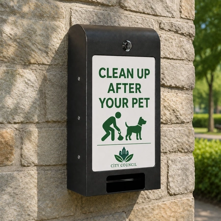 Dog Waste Bag  Dispenser with Customisable A4 Sign