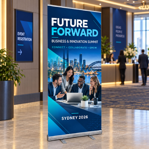 Fabric Roll Up Banner - W850 x 2000mm