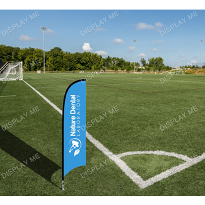 Single Sided 2 Meter Bow Fabric Flag with Ground Spike