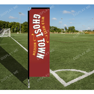 Double Sided 4.4 Meter Block Fabric Flag with Ground Spike
