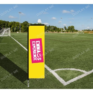 Double Sided 3 Meter Block Fabric Flag with Ground Spike