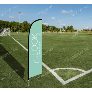 Double Sided 3.5 Meter Feather Fabric Flag with Ground Spike