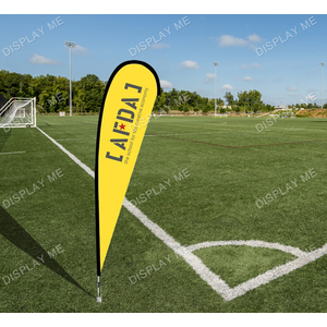 Single Sided 3.3 Meter Teardrop Fabric  Flag with Ground Spike