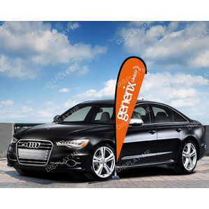 Double Sided 3.3 Meter Teardrop Fabric  Flag with Under Tyre Base