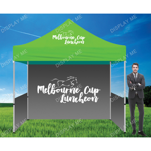 Promotional Gazebo Display 3m x 3m with One Full Colour Printed Wall and Two Low Walls