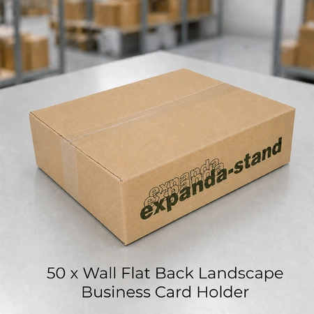 CARTON of 50 Wall Flat Back Landscape Business Card Holder