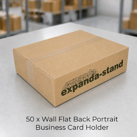 CARTON of 50 Wall Flat Back Portrait Business Card Holder