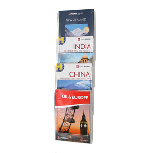 Wall Brochure Holder Combo holds 4 A4  