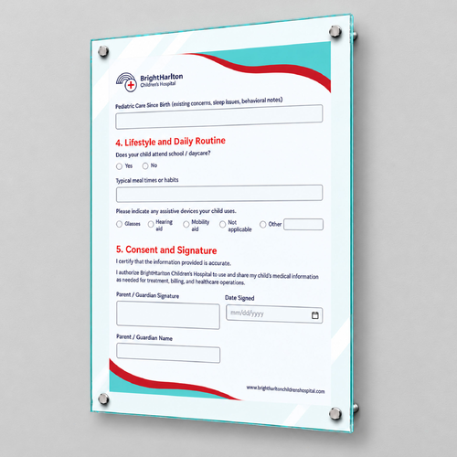 A2 Glassboard Poster Frame with Standoff Mounts